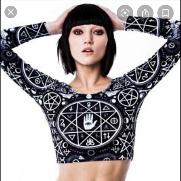 Killstar Occult Velvet Crop - Picture 1 of 4